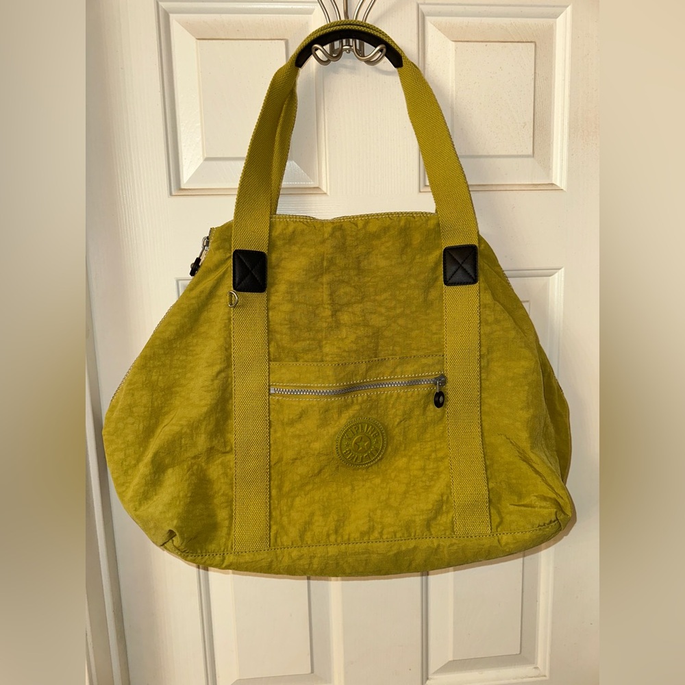 Kipling Green and Light Gray Art Medium bag